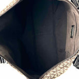 Fendi Zucchino Canvas Brown Zip Top Zucca Tote