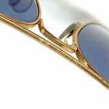Ray Ban Small Metal Gold Blue Aviator Sunglasses