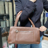 Salvatore Ferragamo Brown Leather Shoulder Bag