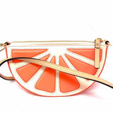 Kate Spade Flights of Fancy Grapefruit Coral Crescent Leather Crossbody