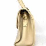 Coach Manor Cream Top Handle Turnlock Leather Satchel
