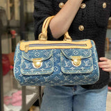 LOUIS VUITTON 2005 Neo Speedy Denim Blue Monogram Satchel