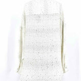 IRO Glenac Women's White Size 36/S Collared Tweed Sequined Jacket