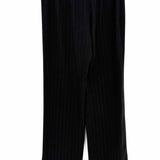 Armani Collezioni Women's Black Size 8 2 Piece Pinstripe Blazer & Pants Set