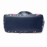 Coach Coated Canvas Navy Zip Top Floral Tote
