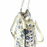 Patricia Nash Otavia White Black Bucket Floral Leather Satchel