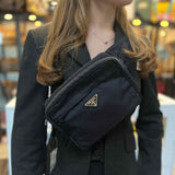 Prada Waist Belt Bag Tessuto Nylon Navy Blue Crossbody