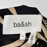 ba&sh Naude Women's Black Beige Size S Twist Geometric Dress