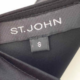 ST. JOHN Women's Black Size 8 Scoop Neck Sleeveless