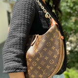 LOUIS VUITTON 2025 Loop Hobo Brown Crescent Monogram Shoulder Bag