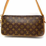 LOUIS VUITTON 2004 Vivacite MM Coated Canvas Brown Flap Monogram Shoulder Bag