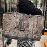 Max Mara Brown Large Woven Leather Tote