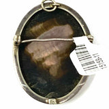 Estate 800 Continental Silver Oval 1.5" CAMEO Brooch