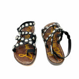 Sam Edelman Women's Black Size 6 Flat Studded Sandals