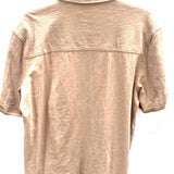 Paige Men's Khaki Size M Button Down Collared Short Sleeve Shirt