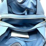 Coach Edie Light Blue Pebbled Leather Tote