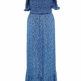 mi ami Women's Navy Size S Off The Shoulder Floral Dress