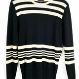 TODD SNYDER NY Men's Black/Cream Size S Stripe Sweater