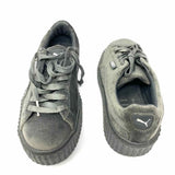Puma Women's Gray Size 8 Creeper Velvet Sneakers