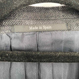 Ermenegildo Zegna Men's Charcoal Size 44 Silk Cashmere Plaid Blend Sport Coat