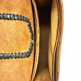 Brown Black Flap Western Leather Messenger Bag