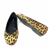 Birdies The Hummingbird Women's Brown Size 8 Ballet Calf Hair Cheetah Flats