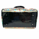 Desigual Vinyl Multi-Color Bowling Tribal Satchel