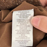 W by Worth Women's Brown Size 10 Pleated Mixed Media Jacket