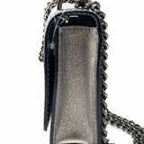 Kate Spade Cameron Street Hazel Silver Flap Metallic Saffiano Leather Crossbody