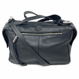 VINCE CAMUTO Group Mika Black Top Handle Pebbled Leather Satchel