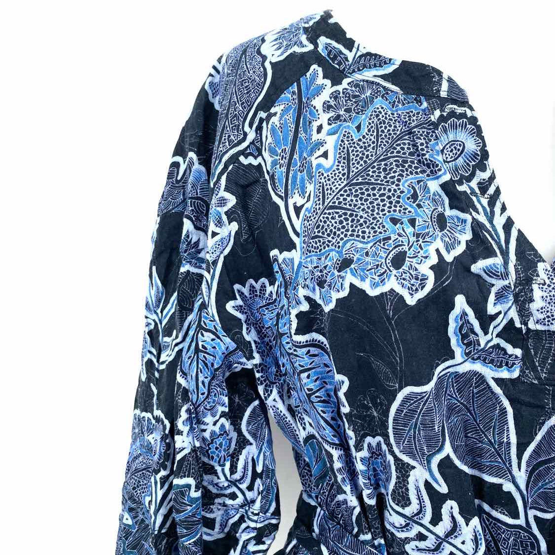 Parker Women's Navy Belted Floral Size S Dress