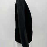 HELMUT LANG Women's Black Size 4 Crux Wool Mixed Media Blazer