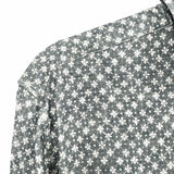 Emanuel Berg Men's Steel Gray Size XL Floral Button Down Long Sleeve Shirt