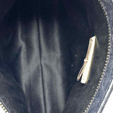 Henri Bendel Empire Pouch Black Zip Monogram Leather Clutch