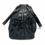 Burberry Nylon Black Boston Check Satchel