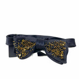 Title of Work Men's Black Beaded Bow Tie