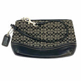 Coach Y2K Vintage Black Gray Zip Signature Wristlet