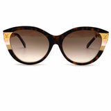 LOUIS VUITTON 2023 Petite Soupcon Brown Gold Tone Oversized Monogram Sunglasses