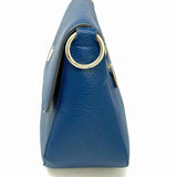 Vanessa Williams Blue Flap Pebbled Leather Crossbody
