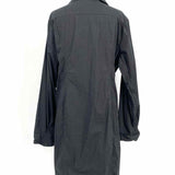 norma kamali Women's Black Size L Shirt Cotton Front Knot Dress