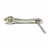 Estate Platinum Silver Bar Drop Dangle Stud 0.5" Diamond Earrings