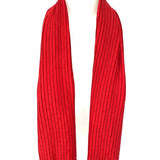 Red Tube 42" pleated Scarf