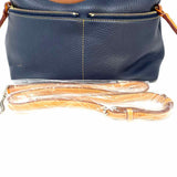Dooney & Bourke Dillen Navy Top Handle Pebbled Leather Satchel