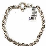 Estate Made in Italy 18K 750 White Gold Chain 8" Bracelet