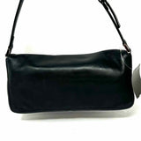 Fendi 2000-03 Mamma Bar Y2K Vintage Black Baguette Leather Shoulder Bag