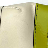 Coach Hitch with Trompe L'oeil Beige Green Buckle Leather BackPack