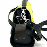 R.Boo Black Green Top Handle Interchangeable Flap Color Block Leather Crossbody
