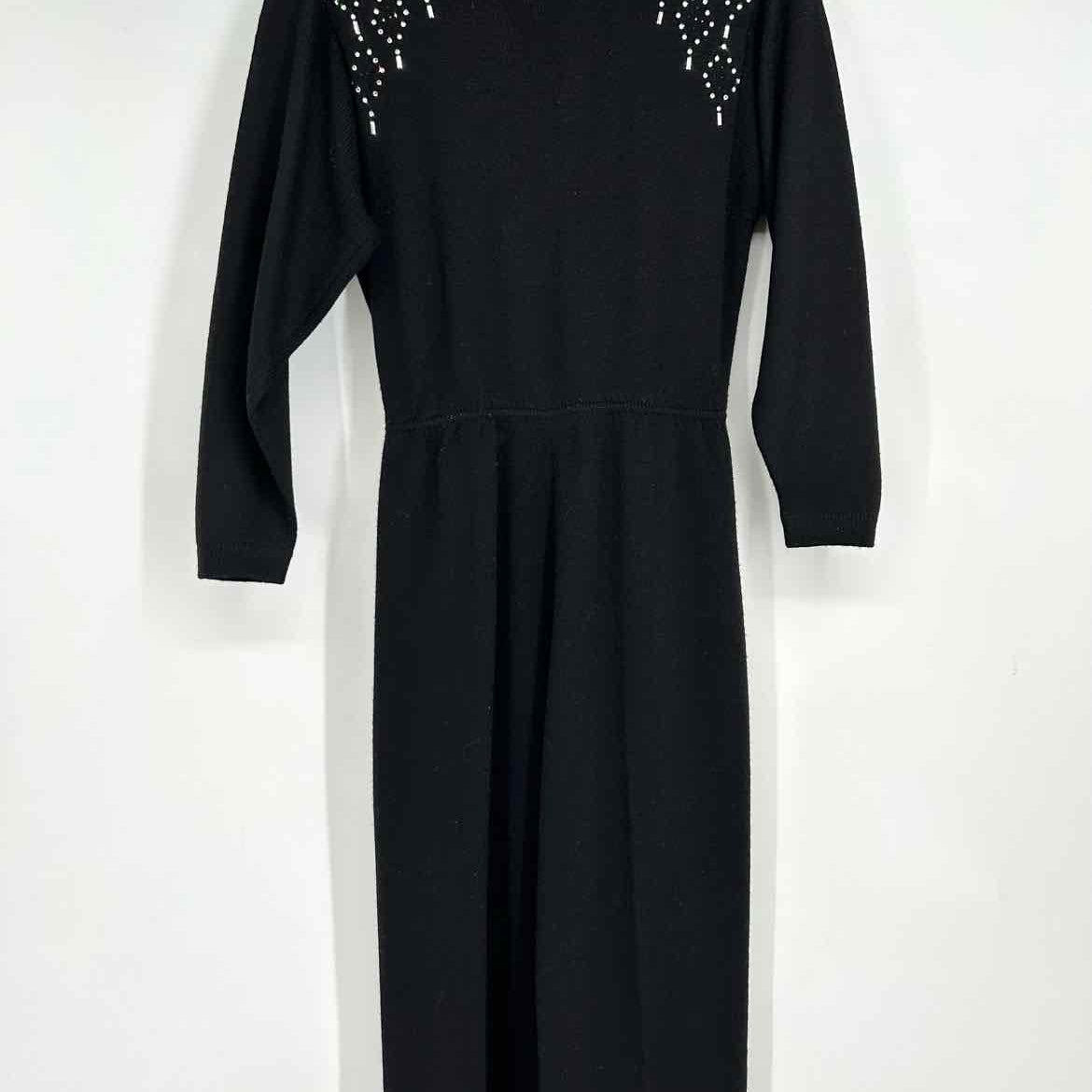 ST. JOHN Women's Black Size 4 Long Sleeve Crystal Jump Suit