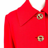 ST. JOHN COLLECTION Women's Red Size 8 Button Down Santana Knit Jacket