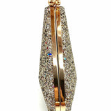 Alessia Silver Diamond Glitter Clutch
